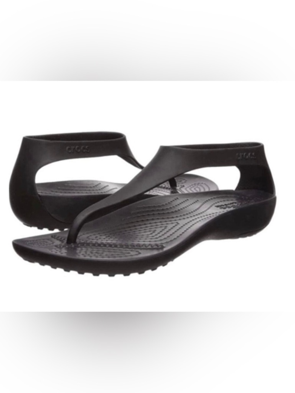 Crocs Sexi Flip Serena T strap Thong Flip Flop Sandal Black